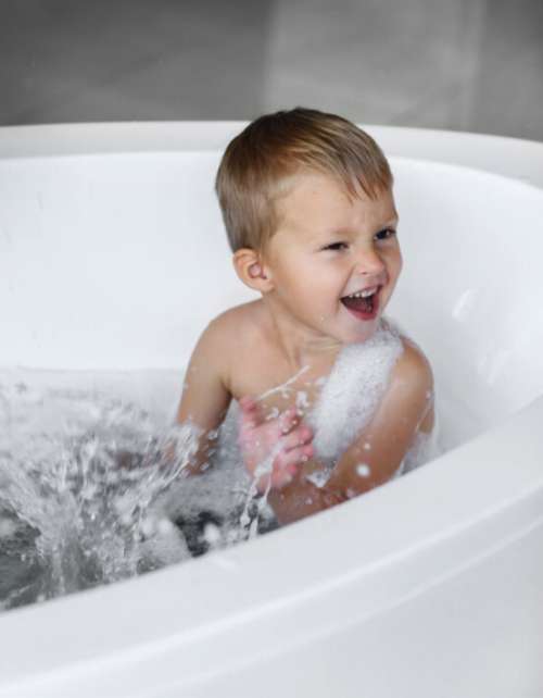 Bath Child Bathing No Cost Stock Image