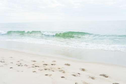Beach Sand Waves No Cost Stock Image