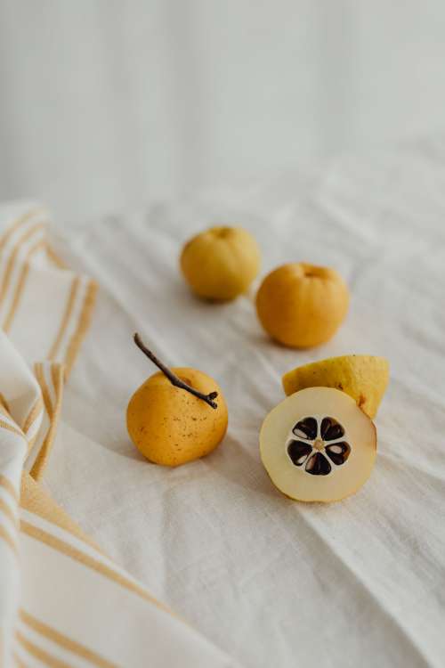 Japanese quince fruit - Chaenomeles - still life