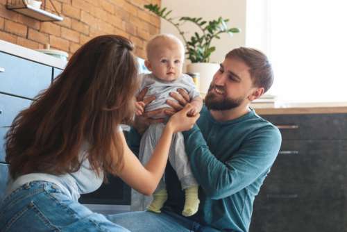 Family Baby Home No Cost Stock Image
