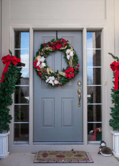 Door Holiday Decoration No Cost Stock Image