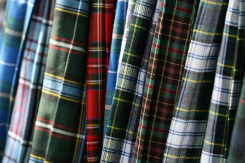 Plaid Fabric Background No Cost Stock Image
