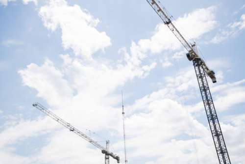 Construction Crane Tower No Cost Stock Image