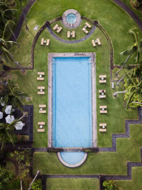 Hotel Pool Luxury No Cost Stock Image