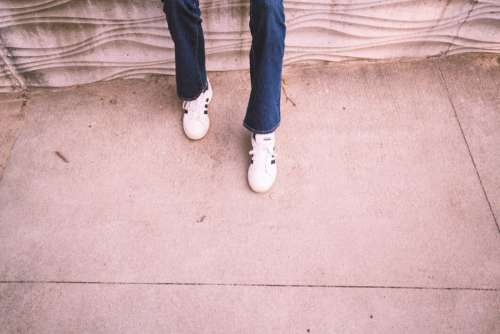 Sneaker Shoes Person No Cost Stock Image