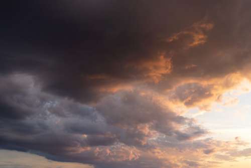 Sunset Clouds Dusk Free Stock Photo