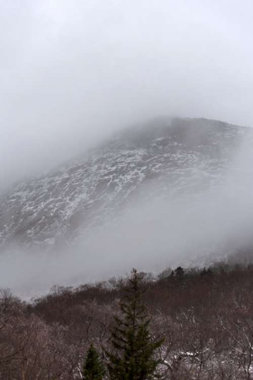 Fog Mountain Valley Free Stock Photo