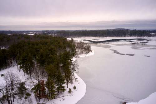 Frozen Lake Ice Free Stock Photo