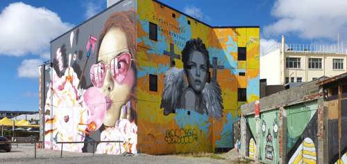 Grafitti City Wall Free Stock Photo