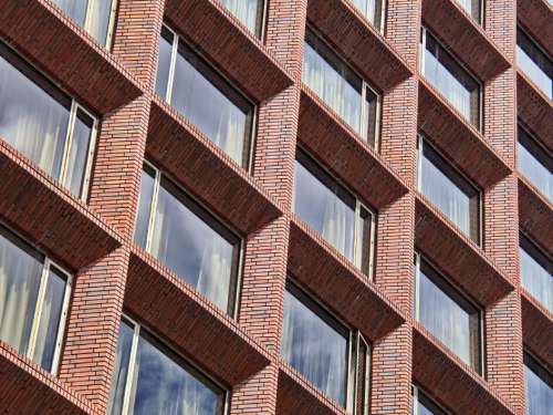 Building Windows Exterior Free Stock Photo