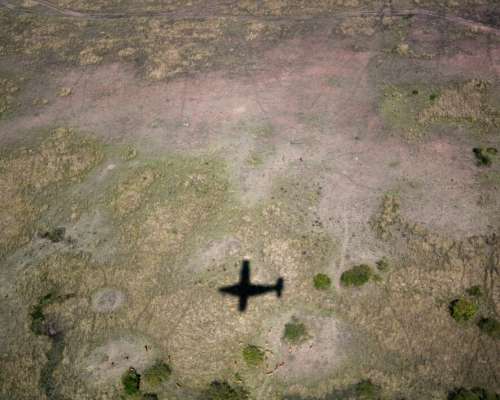 Airplane Shadow Flight Free Stock Photo