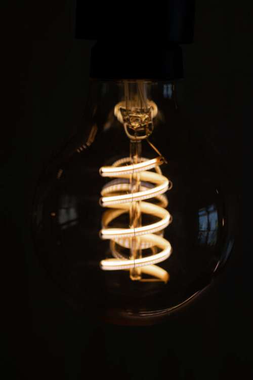 Lightbulb Glow Electricity Free Stock Photo