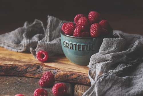 Raspberries Fruit Bowl Free Stock Photo