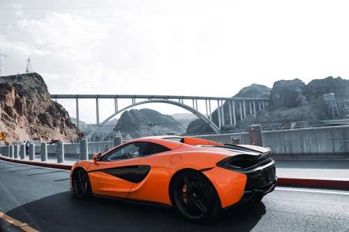 Bridge & orange car
