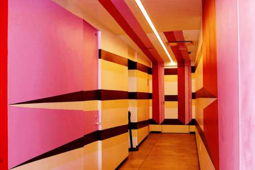 Colorful Hallway Abstract Free Stock Photo