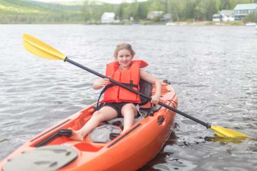 Kayaking Boat Girl Free Stock Photo