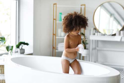 Child Bathing Home Free Stock Photo