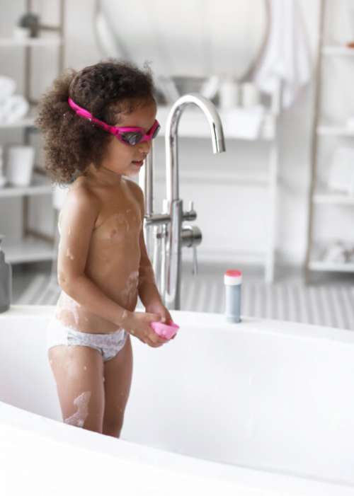 Child Bathing Bath Free Stock Photo