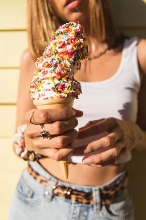 Ice Cream Woman Free Stock Photo