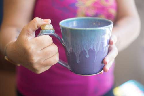 Coffee Cup Hands Free Stock Photo