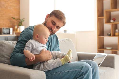 Father Baby Together Free Stock Photo