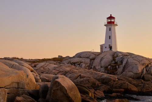 Lighthouse Coast Landscape Free Stock Photo