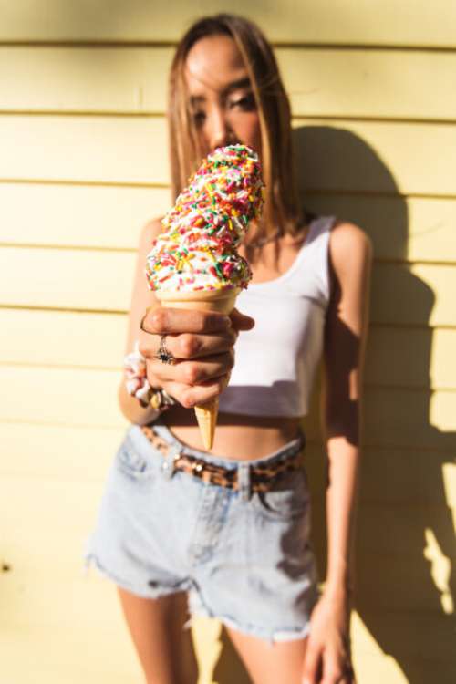 Ice Cream Woman Free Stock Photo