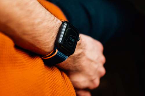Close Up Of A Person Arm Wearing A Smartwatch Photo