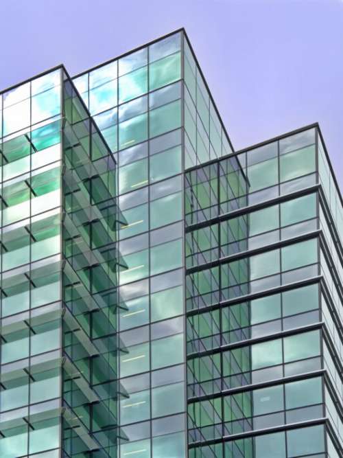 Glass Wall Buildings Free Stock Photo