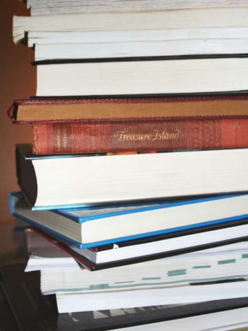 Books Stacked Background Free Stock Photo
