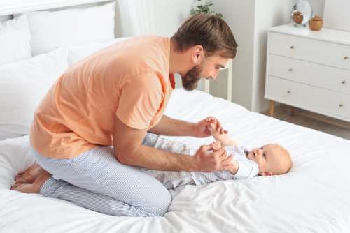 Father and Baby Infant Free Stock Photo