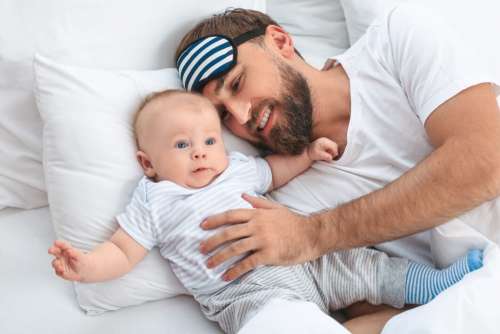 Infant and Father Free Stock Photo
