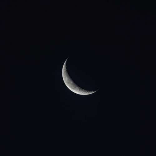 Crescent moon night Free Stock Photo