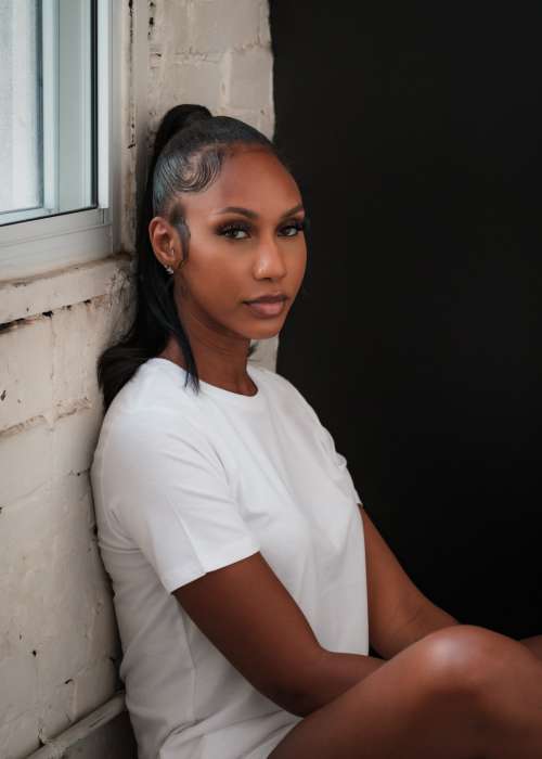 Portrait Of A Woman In A White Shirt Photo