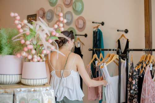 Person Shops In A Clothing Store Photo